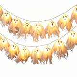 Halloween Ghost Head String Light Multi Expression Prop Party Decor
