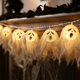 Halloween Ghost Head String Light Multi Expression Prop Party Decor