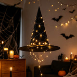 Halloween Floating Witch Hat Light Party Bar Hanging Photo Prop Decor
