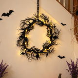 Halloween Wreath String Light Black Vine Bar Party Decor New