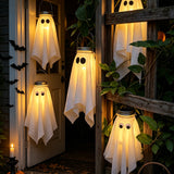 Halloween Mason Jar Ghost Night Light Indoor Outdoor Bar Yard Decor