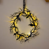 Halloween Wreath String Light Black Vine Bar Party Decor New