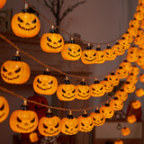 Halloween LED Smirking Pumpkin String Light Indoor Yard Party Decor