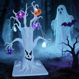 LED Halloween Smirking Ghost Tree Lamp Indoor Yard Tabletop Decor 2026