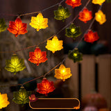 Thanksgiving LED Pinecone Pumpkin Maple Leaf String Light Yard Decor