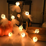 Halloween LED White Gauze Ghost String Light Hanging Party Decor