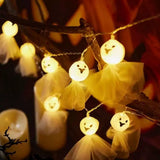 Halloween LED White Gauze Ghost String Light Hanging Party Decor