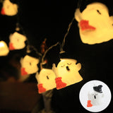 Halloween Ghost Lights LED String Lights Witch Broom Spooky Yard Decor Funny Halloween Decoration