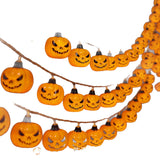 Halloween LED Smirking Pumpkin String Light Indoor Yard Party Decor