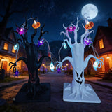 LED Halloween Smirking Ghost Tree Lamp Indoor Yard Tabletop Decor 2026