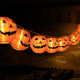 Halloween LED String Lights Spooky Party Decor Indoor Fabric Pumpkin Lights
