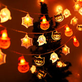 Halloween String Lights LED Black Cat Ghost Lights Holiday Party Bar Decor Atmosphere Lights String