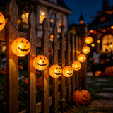 Halloween LED String Lights Spooky Party Decor Indoor Fabric Pumpkin Lights