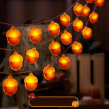 Thanksgiving LED Pinecone Pumpkin Maple Leaf String Light Yard Decor
