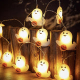 Halloween String Lights LED White Ghost Lights Holiday Party Bar Decor Lights Strip