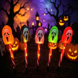 Halloween Solar Ghost Face Stake Light New Pumpkin Yard Garden Decor