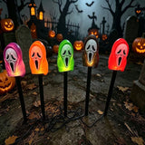 Halloween Solar Ghost Face Stake Light New Pumpkin Yard Garden Decor