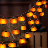 Thanksgiving LED Pinecone Pumpkin Maple Leaf String Light Yard Decor