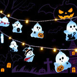 Halloween LED String Lights Cute Ghost Fairy Lights Outdoor Indoor Party Decorations