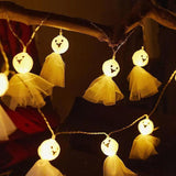 Halloween LED White Gauze Ghost String Light Hanging Party Decor