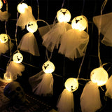 Halloween LED White Gauze Ghost String Light Hanging Party Decor