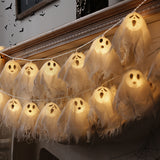 Halloween Ghost Head String Light Multi Expression Prop Party Decor