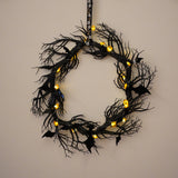 Halloween Wreath String Light Black Vine Bar Party Decor New